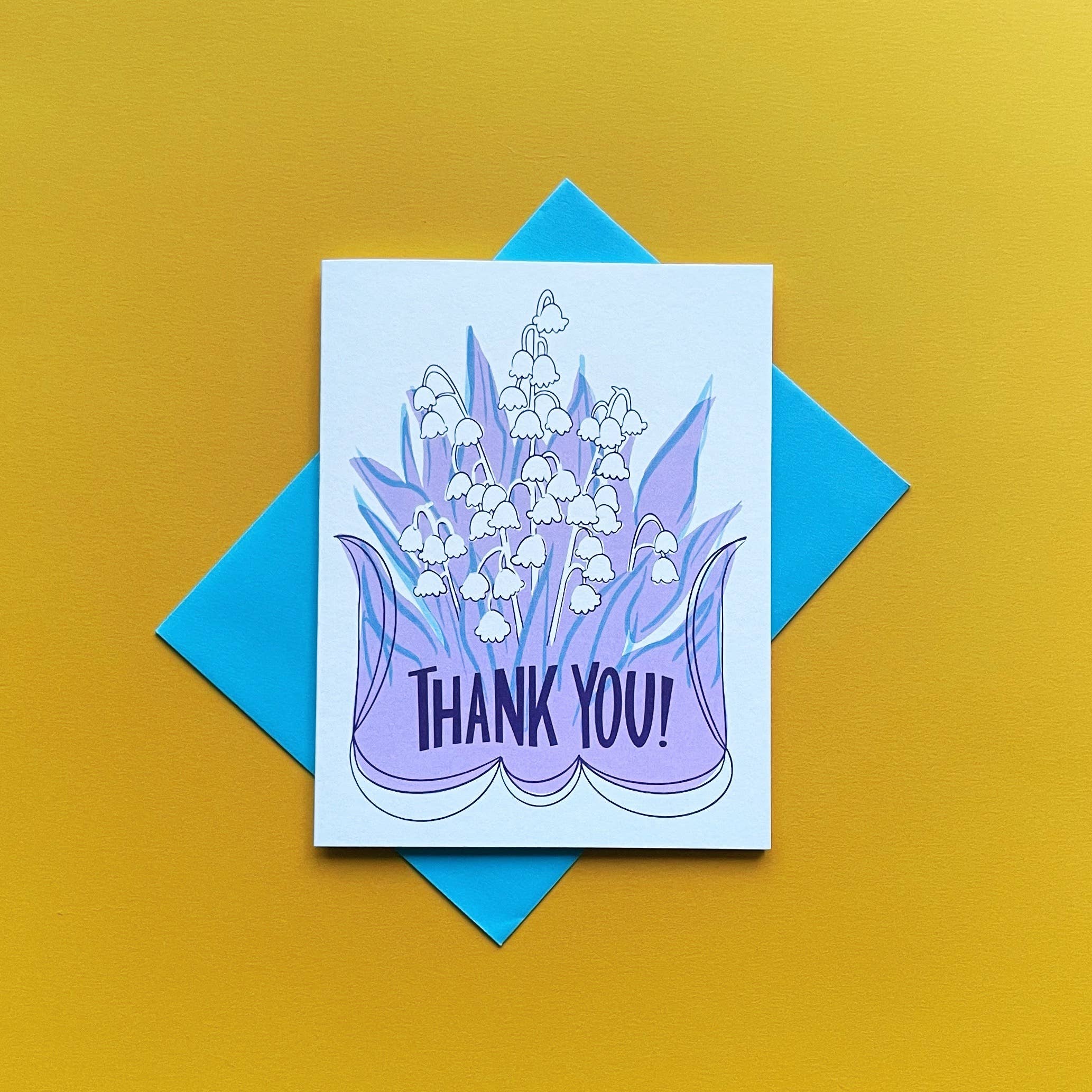 Thank you Bells - Cute Letterpress Greeting Card