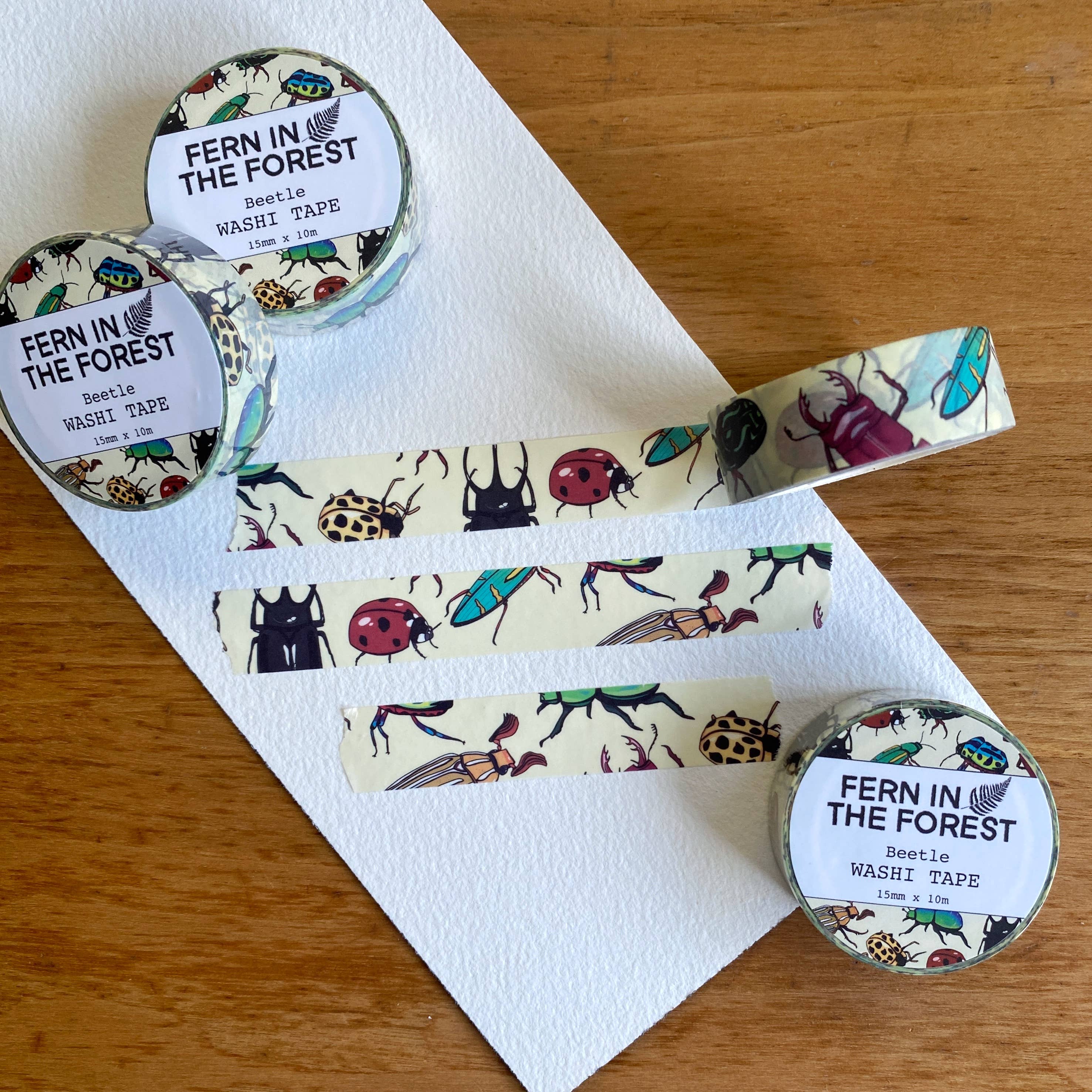 Illustrated Beetle Washi Tape