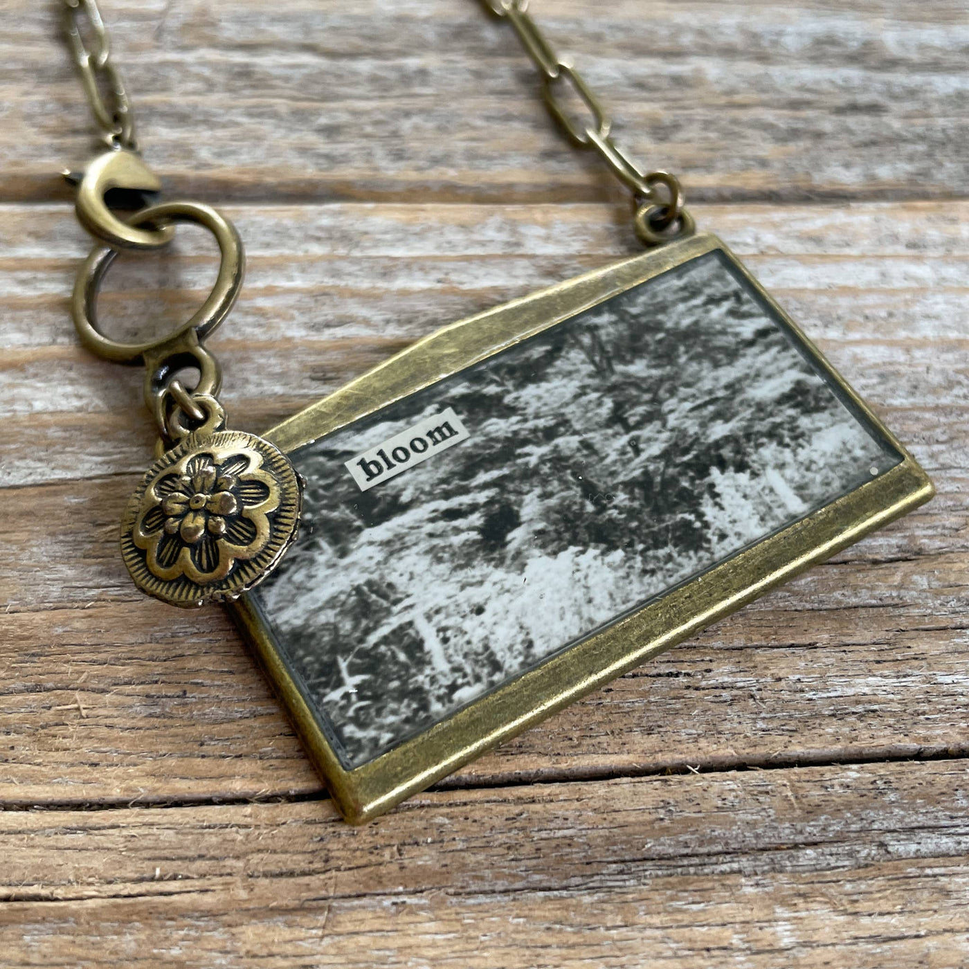 Garden Collection - Vintage Photo Collage Necklace (AB): Grow