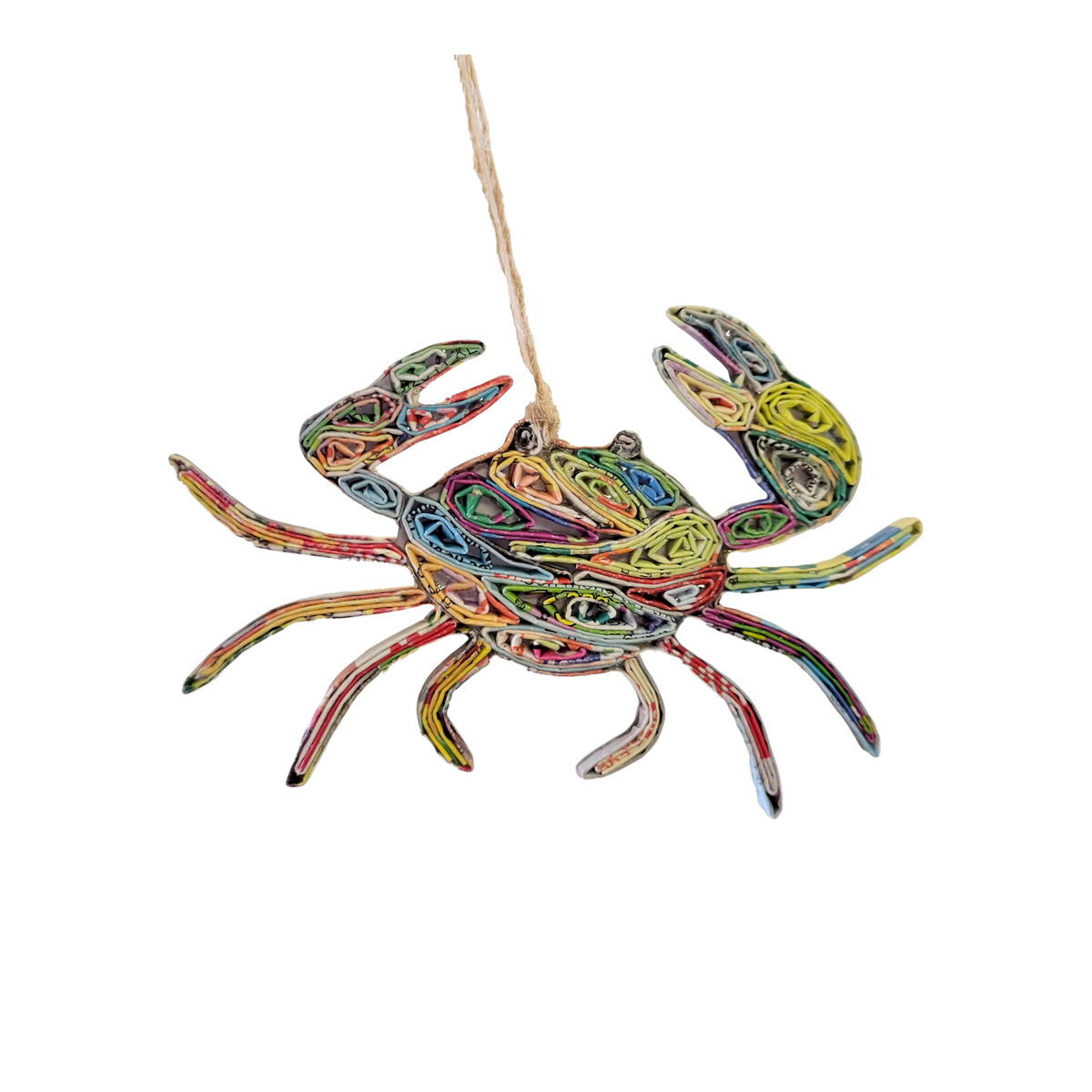 Crab Ornament - Coastal - Recycled Paper