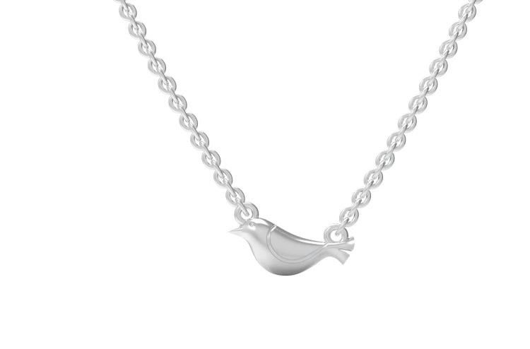 Goldfinch Necklace by Korotkina Silver