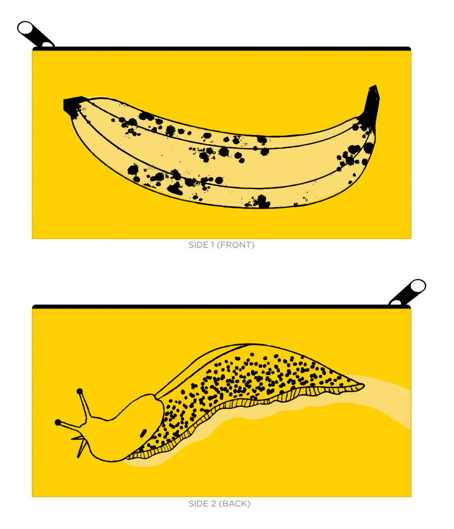 Banana/Slug Canvas Travel Pouch