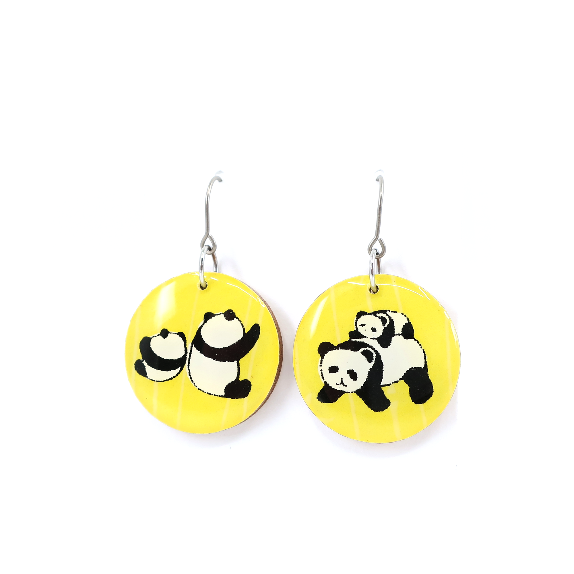 Panda Chiyogami Earrings