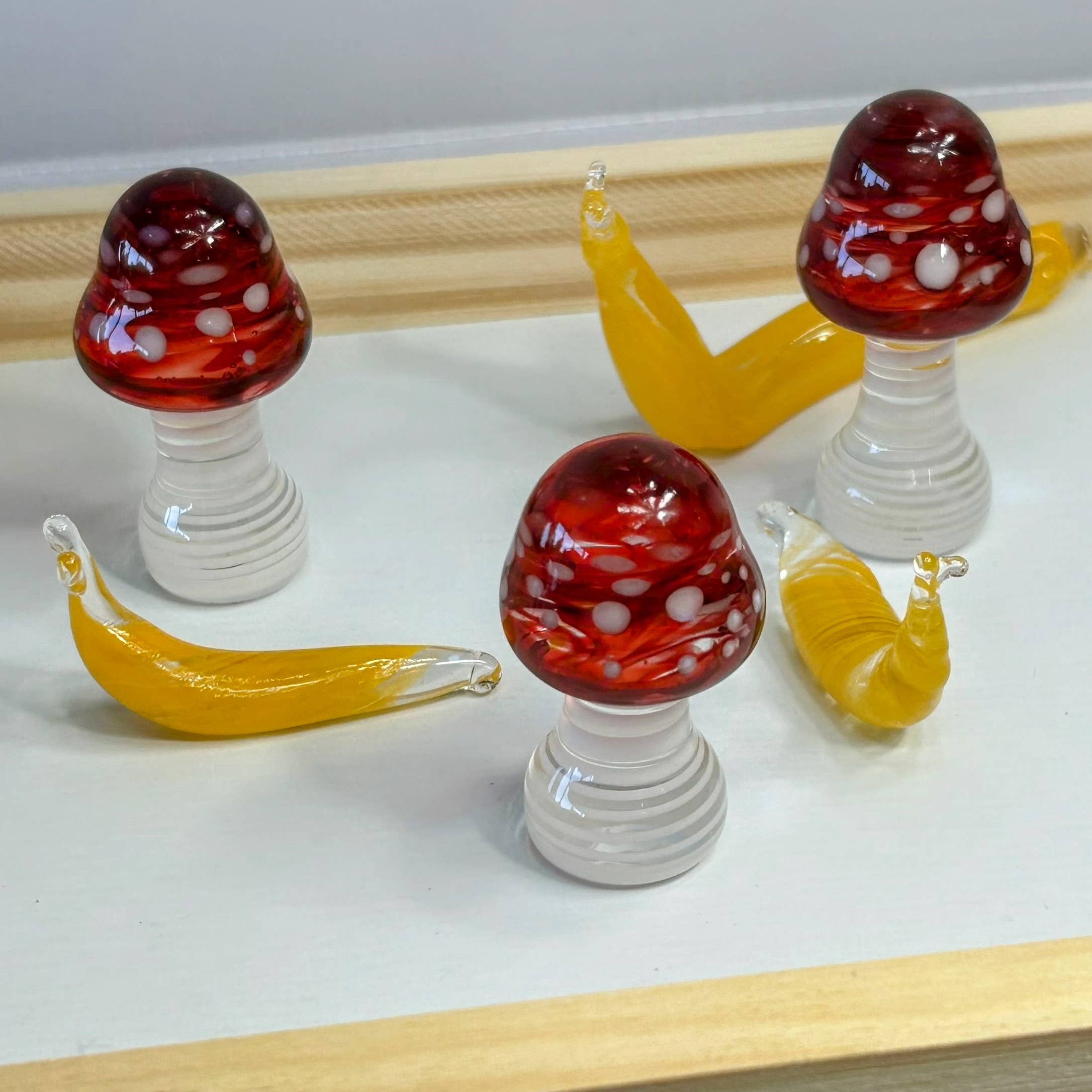 Baby Banana Slug Hand Sculpted of Solid Glass
