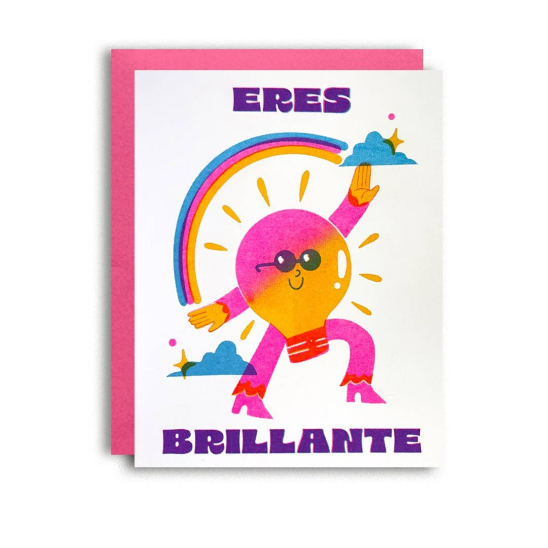 Eres Brilliante - Spanish Language Risograph Card