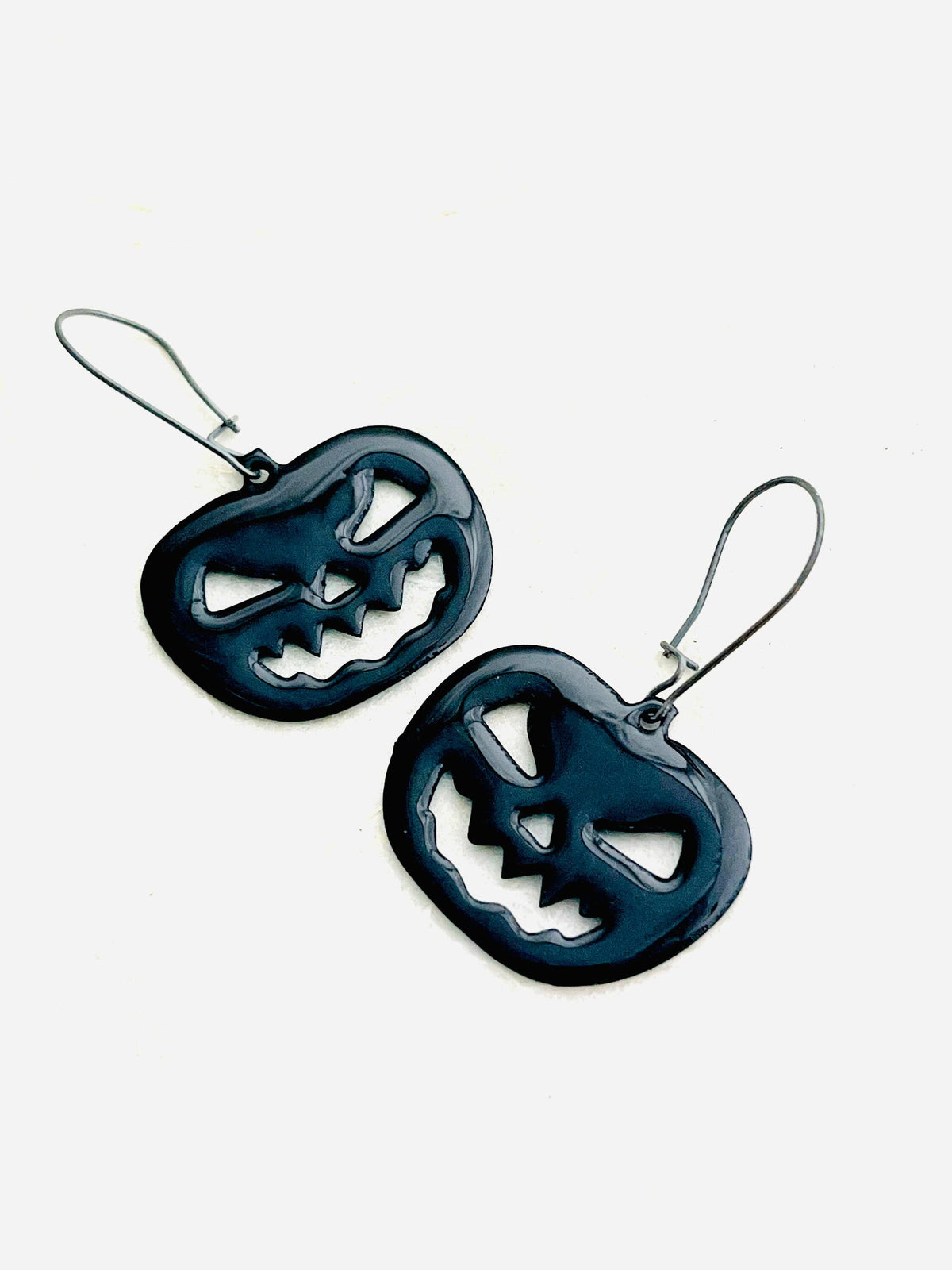 Enamel Jack-O-Lantern Sterling Silver Earrings