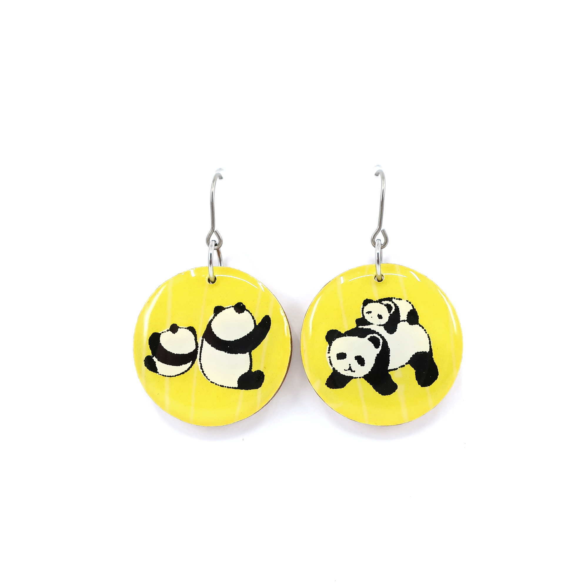 Panda Chiyogami Earrings