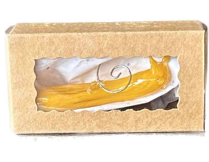 Banana Slug Hand Blown Glass Ornament