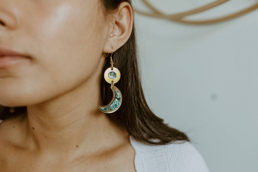 Nuci Earrings: Black / Hook-In