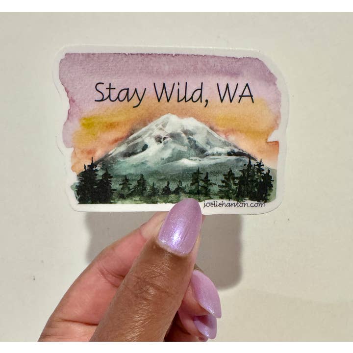 Stay Wild Mount Rainier Vinyl Sticker