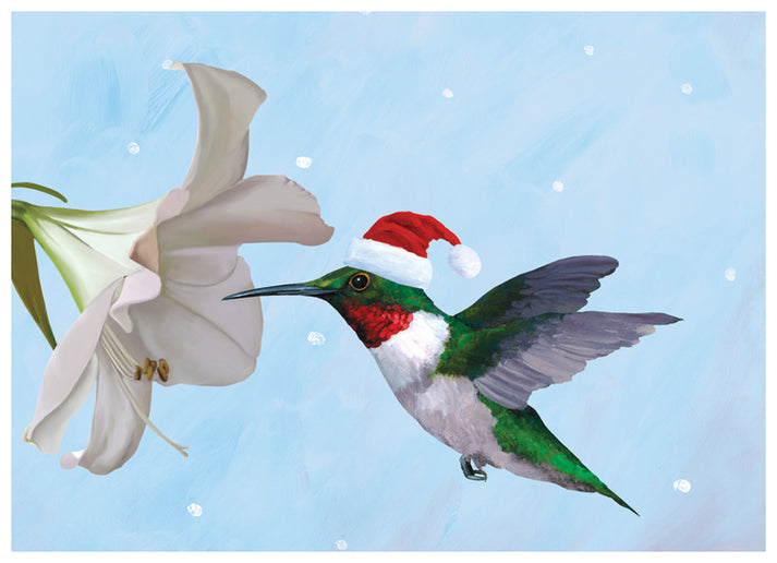 Hummingbird Holiday Kitchen Towel