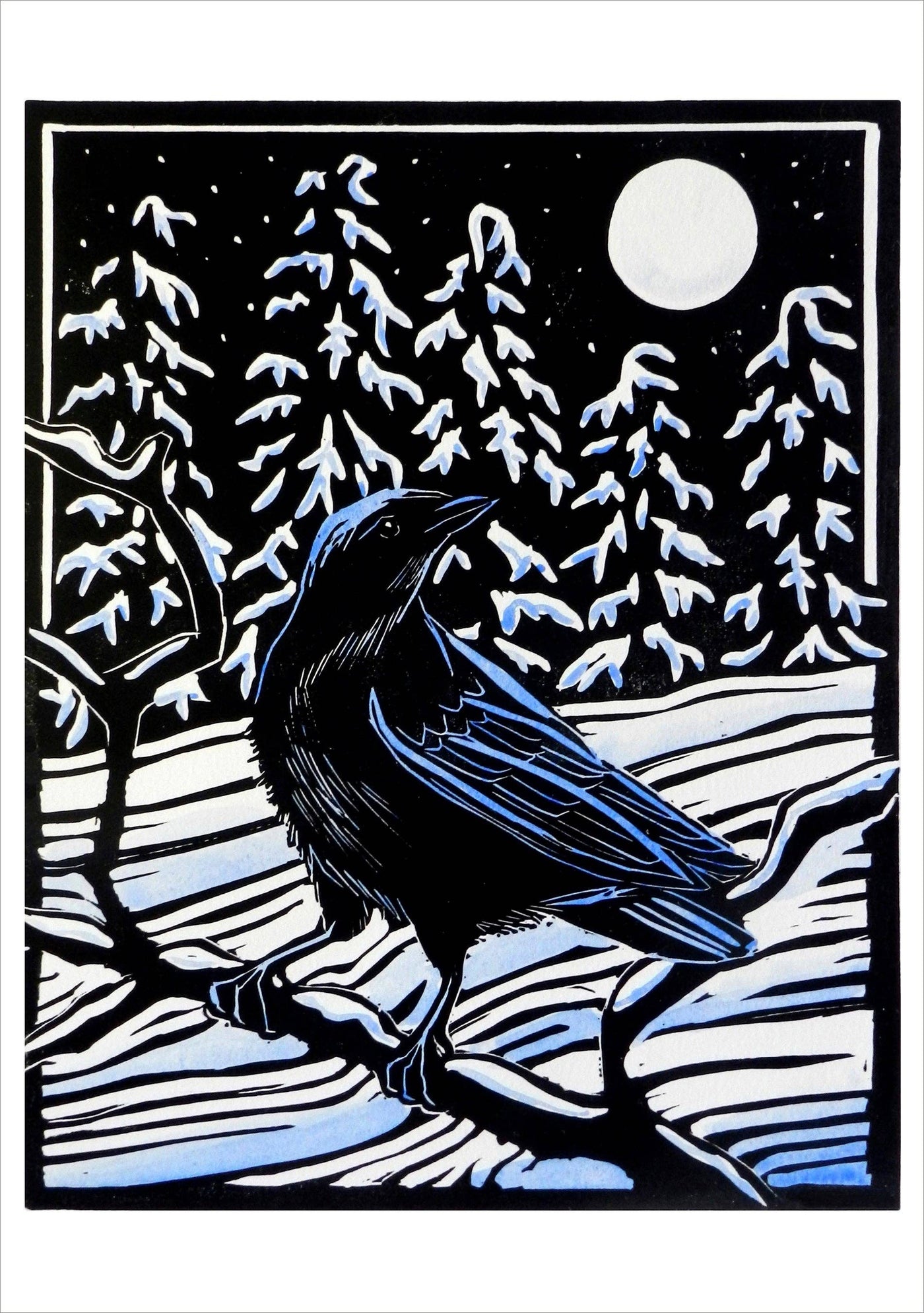 Molly Hashimoto: Crow and Moon Holiday Cards