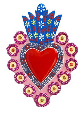 Red Milagro Heart Sticker, USA