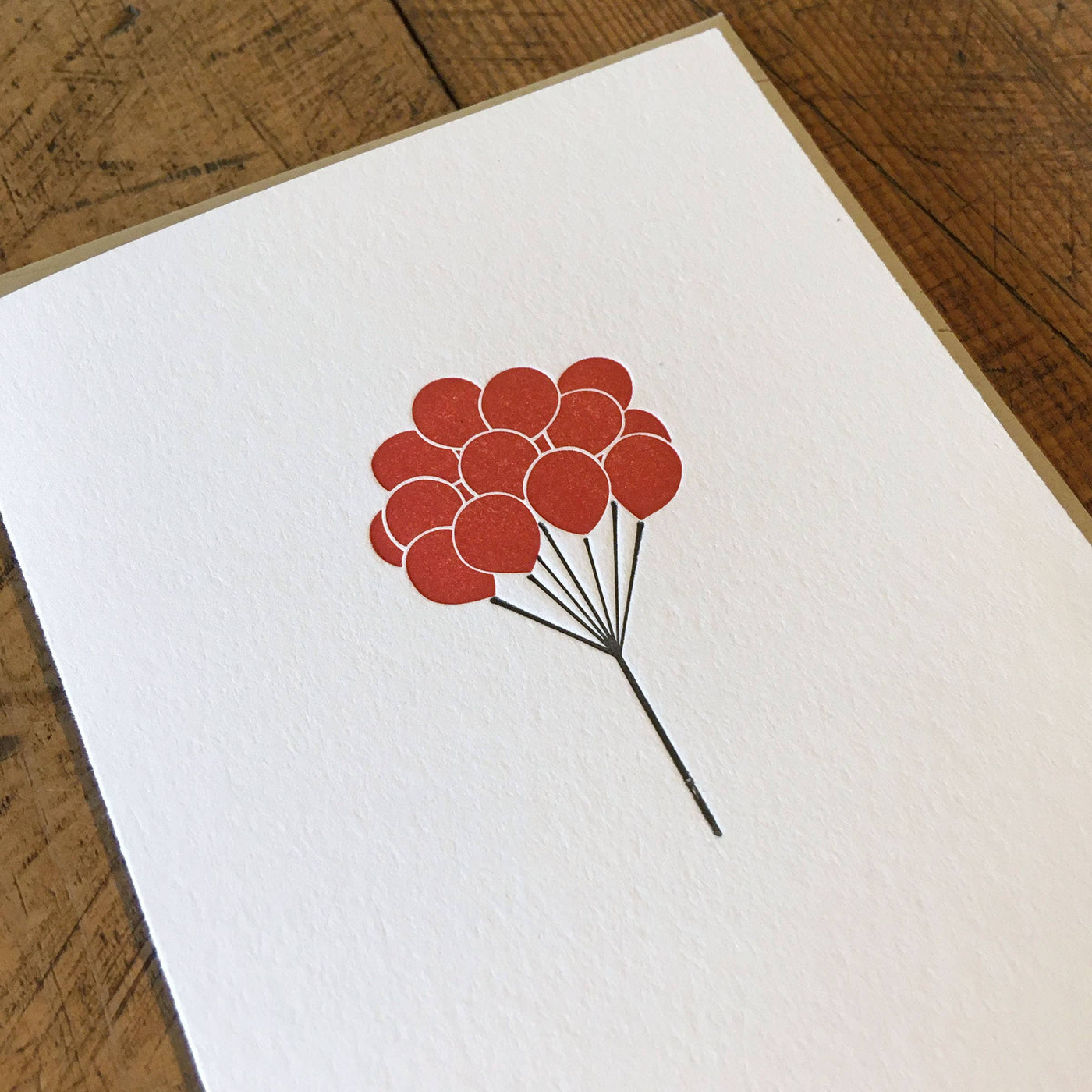 Balloons Letterpress Card