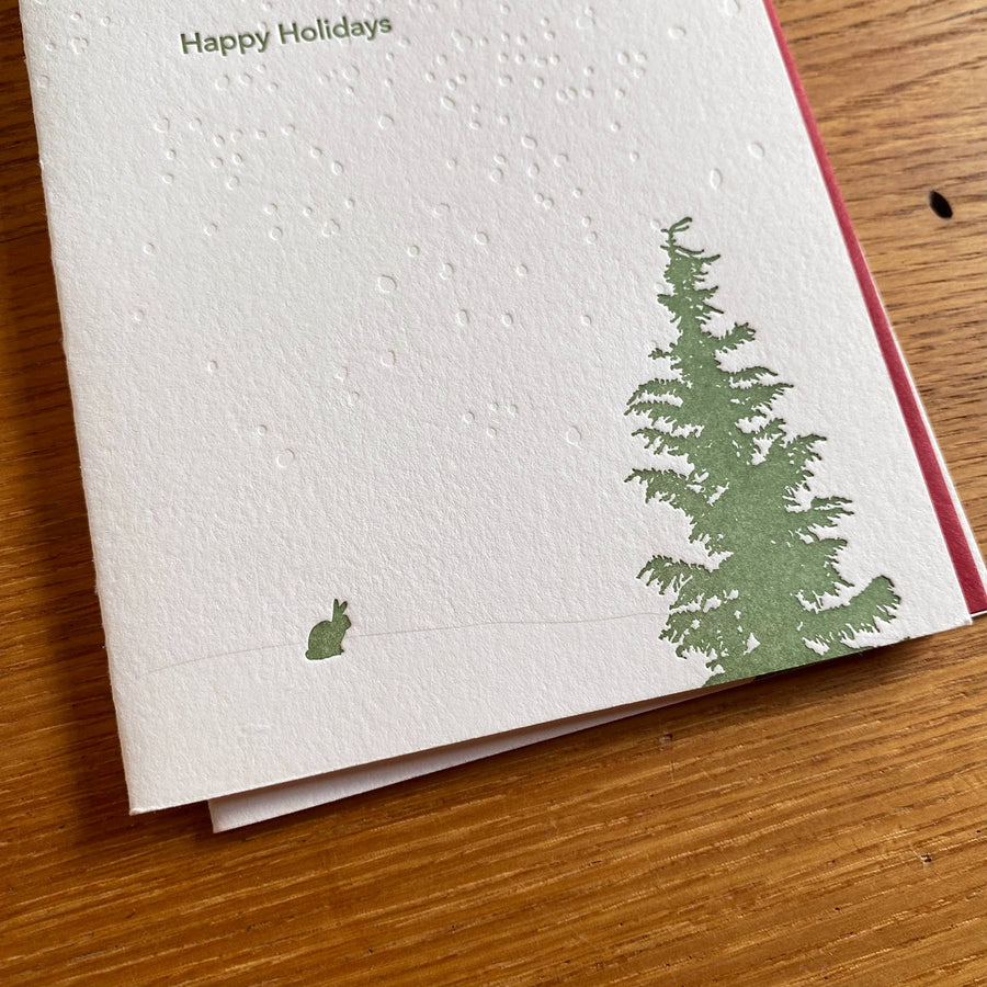 Letterpress Card Bunny Celebrate the Little Things