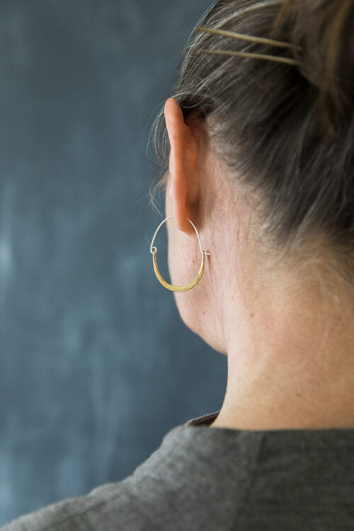 Mini Egg Hoop Earrings by Shelli Markee