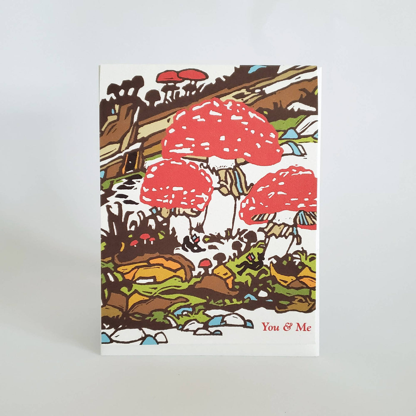 You & Me Mushroom Greeting Card