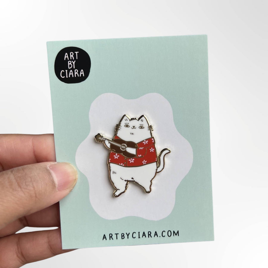 Ukulele Kitty Enamel Pin