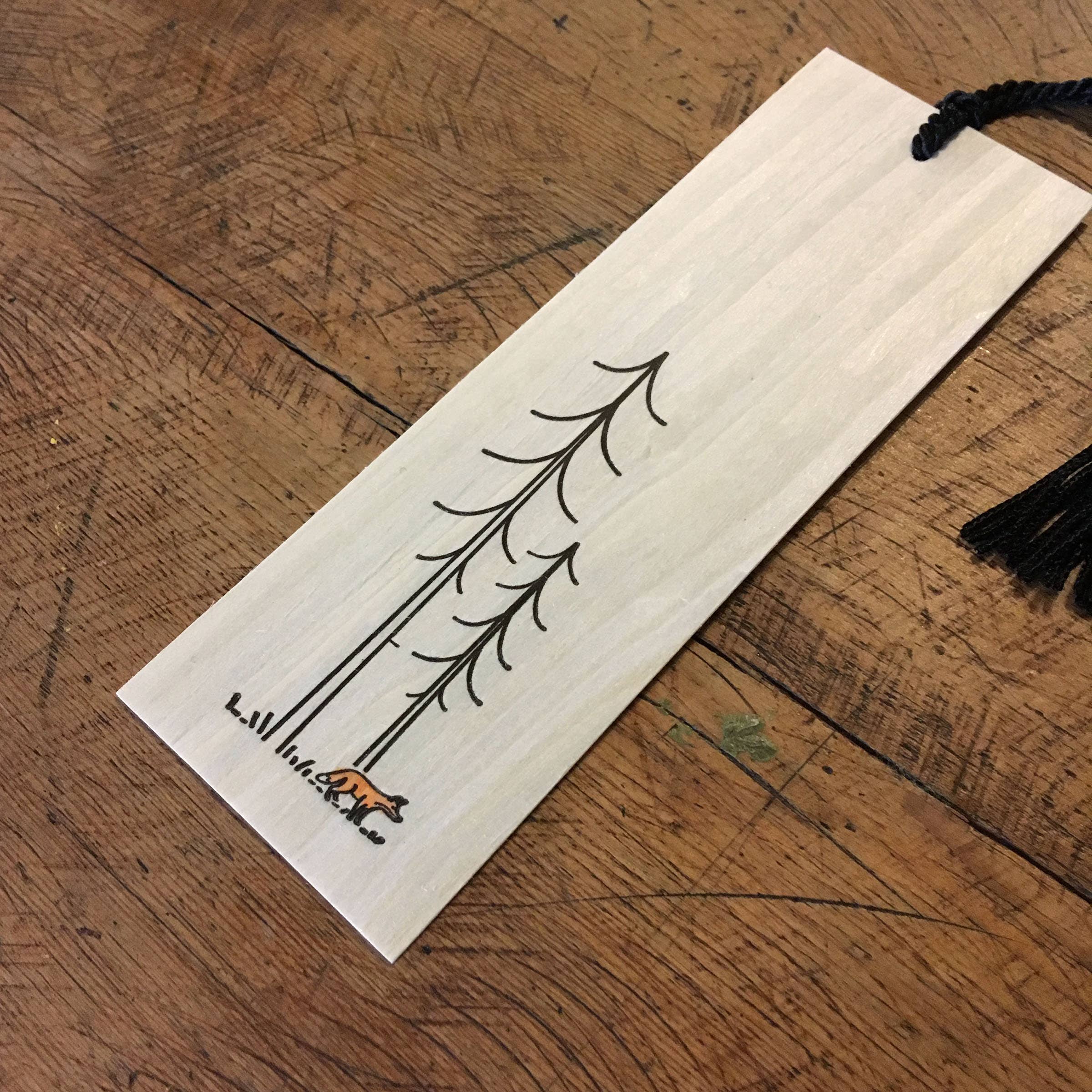 Minimal Adventure Bookmark - Fox