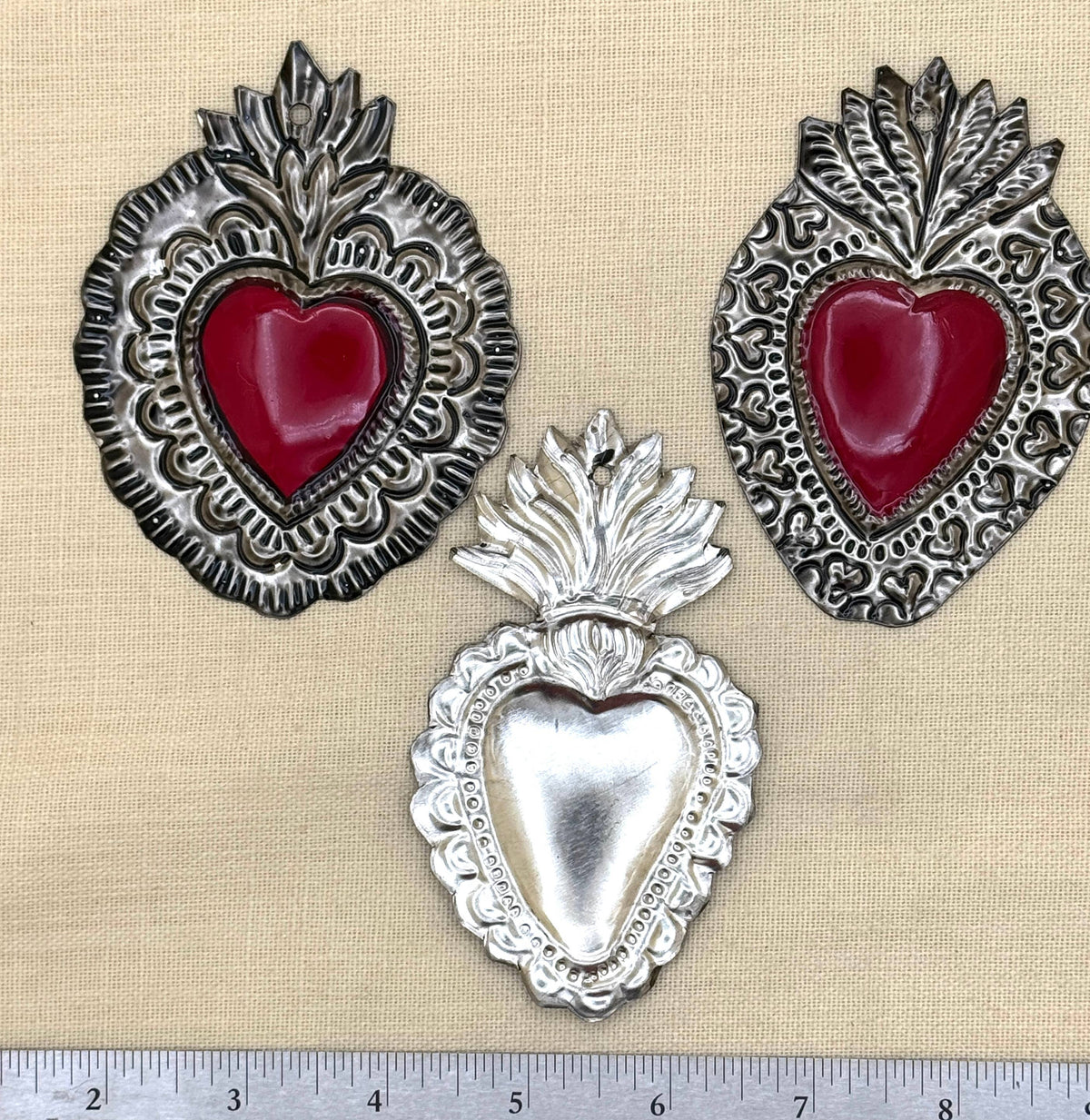 Sacred Heart Tin Ornament