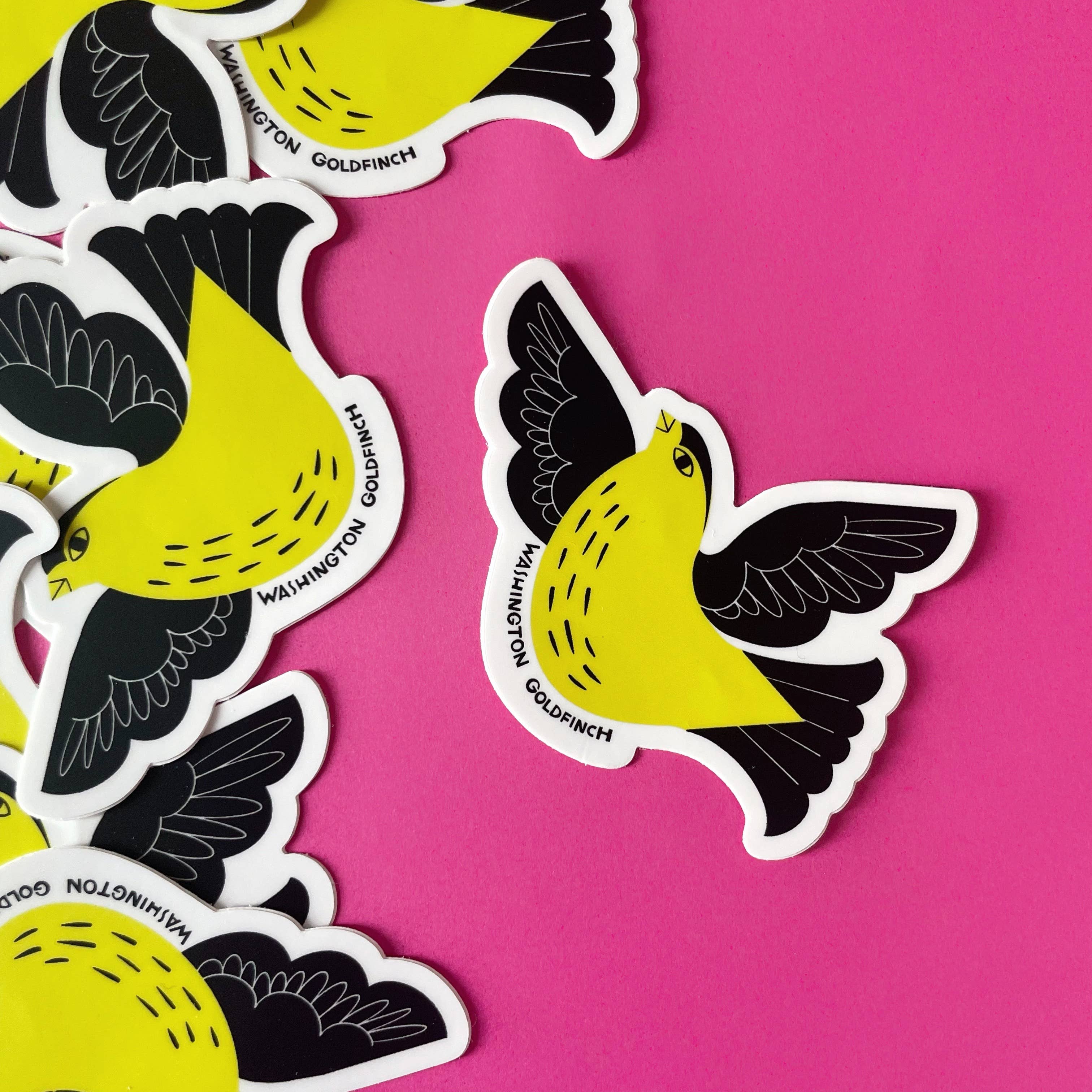 Washington State Goldfinch - Souvenir Vinyl Sticker 