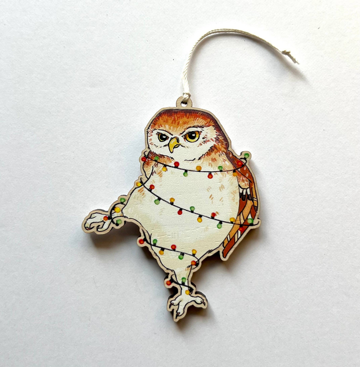Tangled Christmas Owl Ornament  
