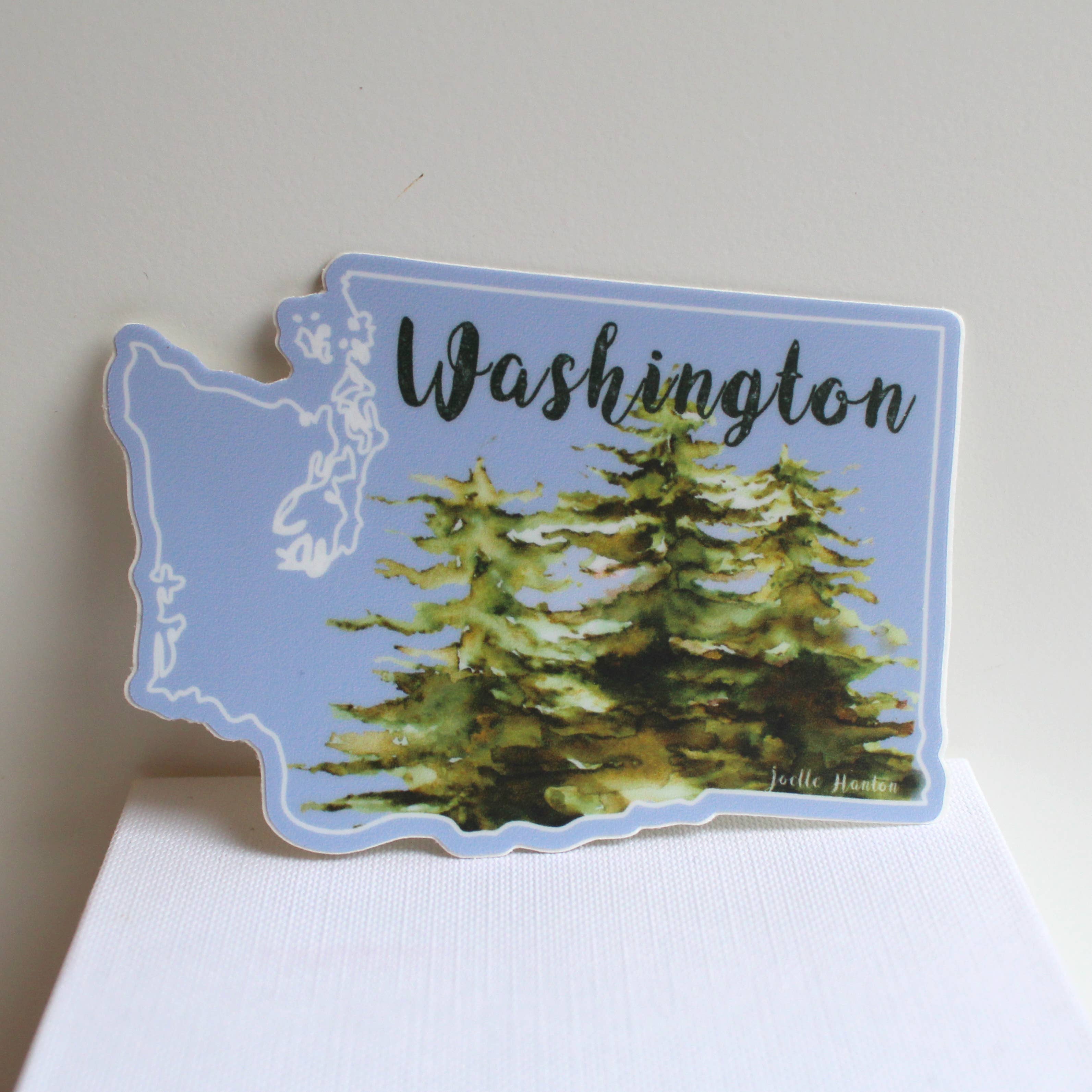 Blue Washington State Vinyl Sticker