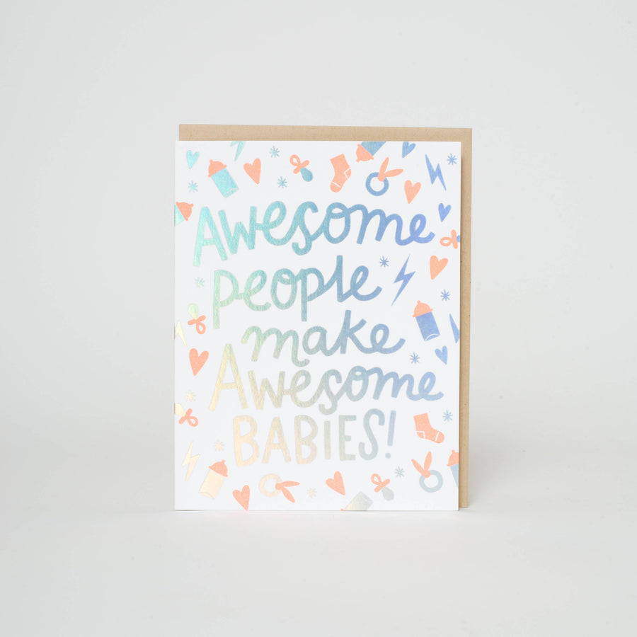 Awesome Babies Greeting Card by Hello!Lucky