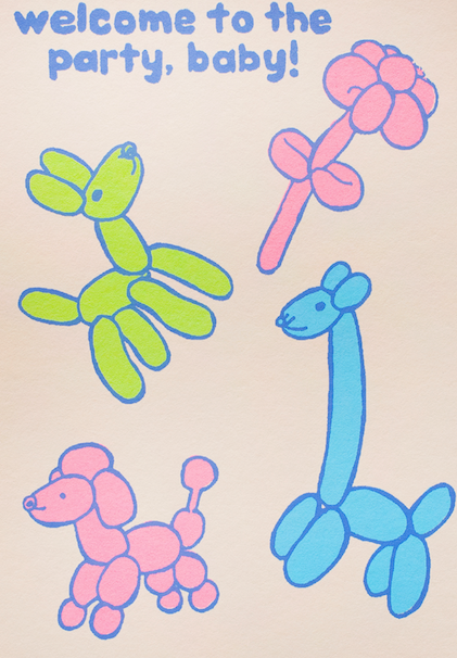 Welcome to the Party, Baby Greeting Card