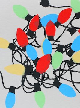 Lights Pile Holiday Greeting Card Box of 6