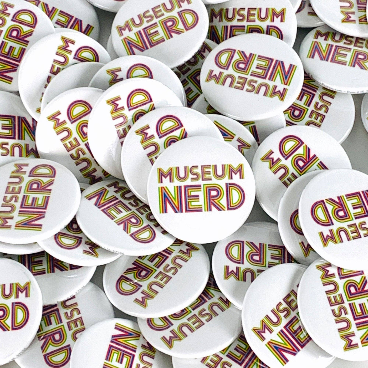 Museum Nerd White Button
