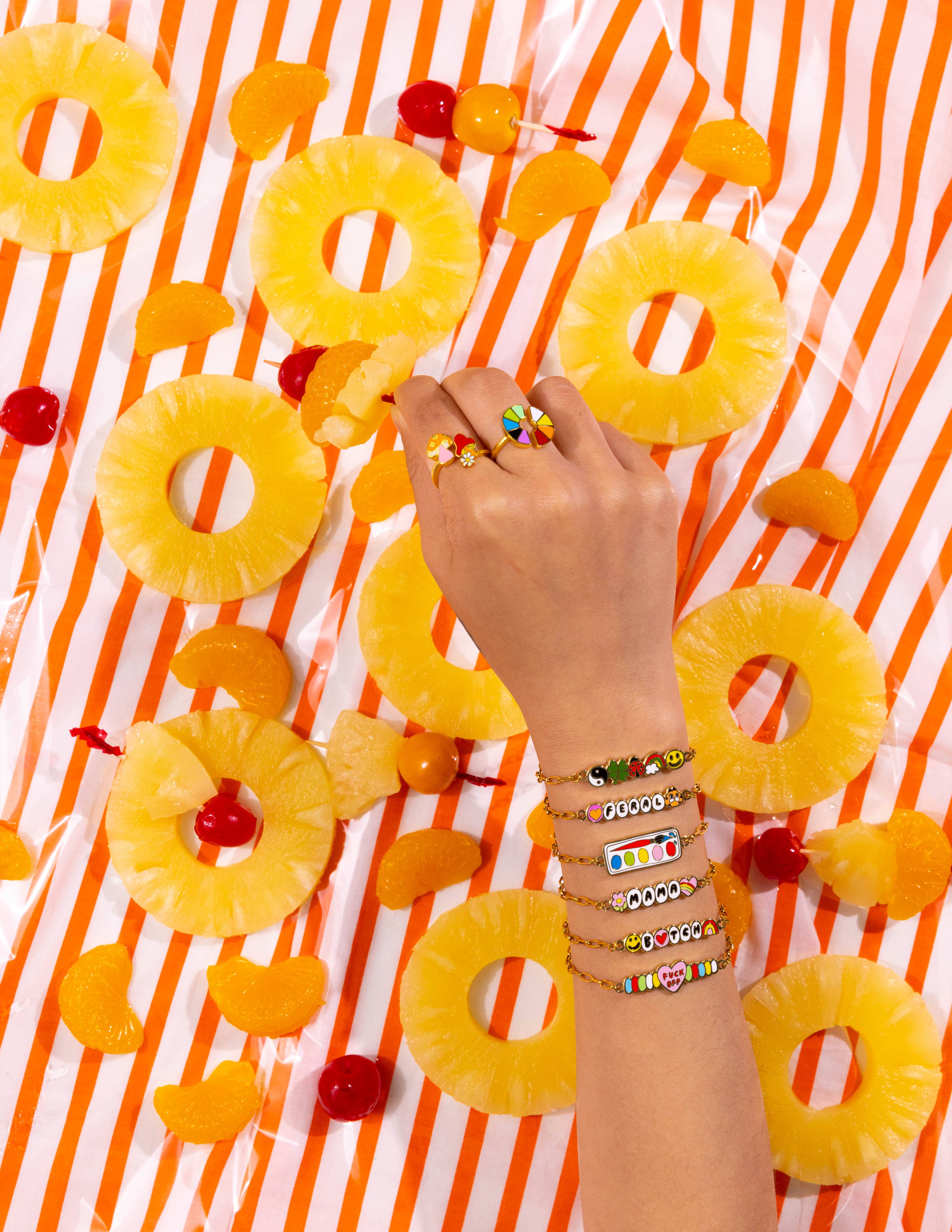 Queer Bracelet - 18k Gold Gilt Enamel LGBTQIA Jewelry