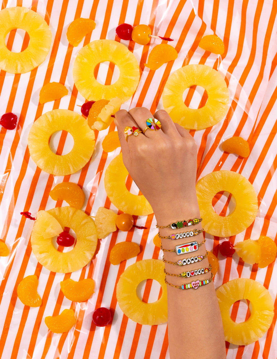 Queer Bracelet - 18k Gold Gilt Enamel LGBTQIA Jewelry