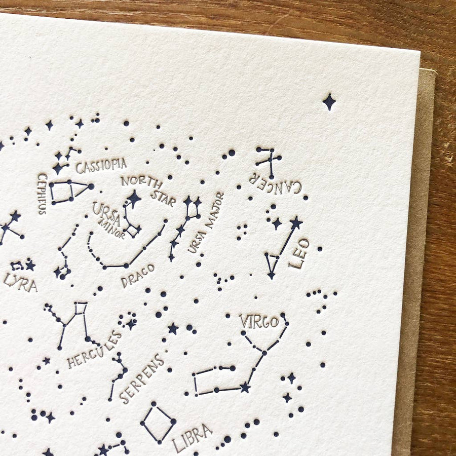 Constellations Birthday Letterpress Card