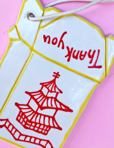 Takeout Ceramic Ornament
