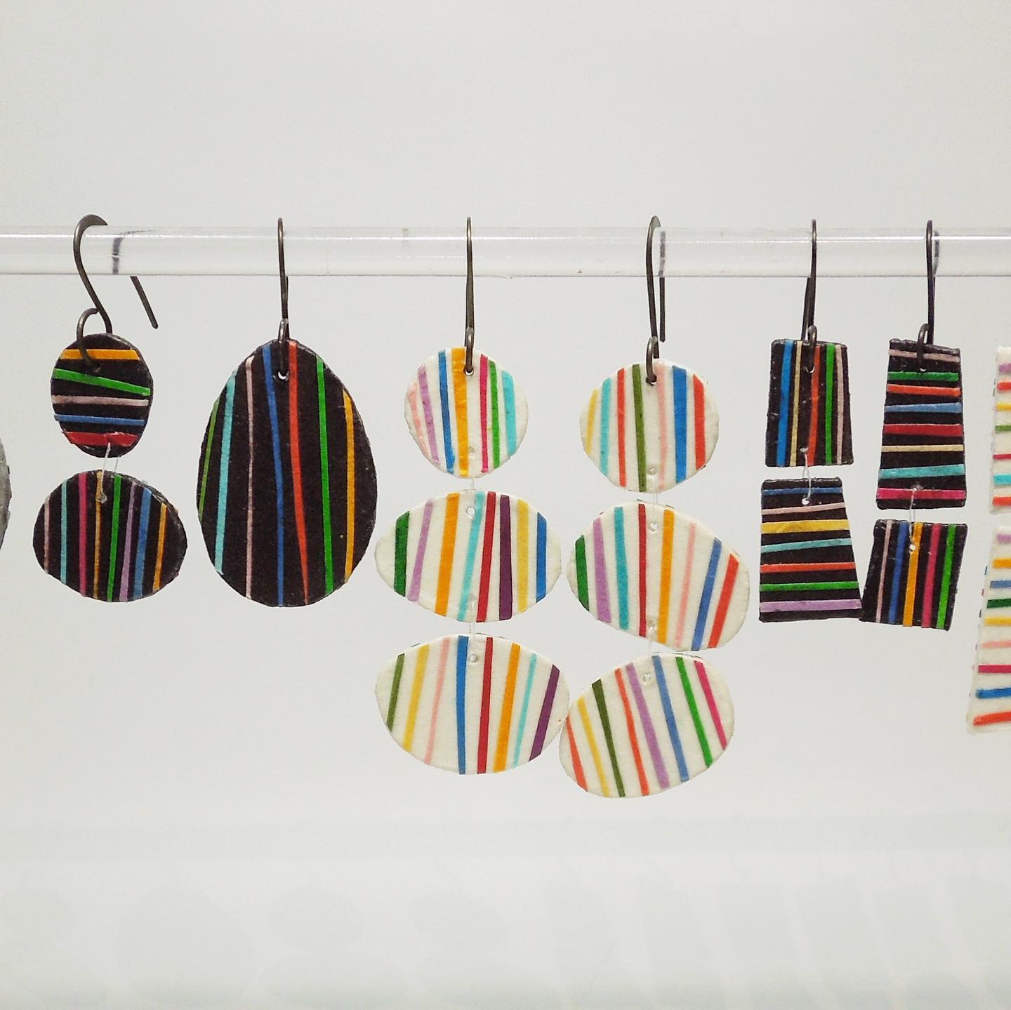Colorful Paper Earrings by Sally Prangley