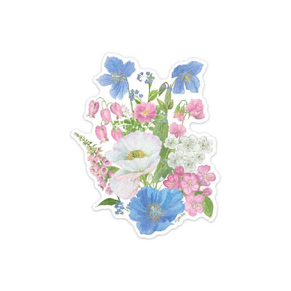 Transgender Pride Bouquet Sticker - Floral Vinyl Sticker