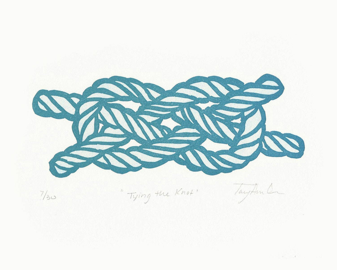 Tying the Knot Block Print