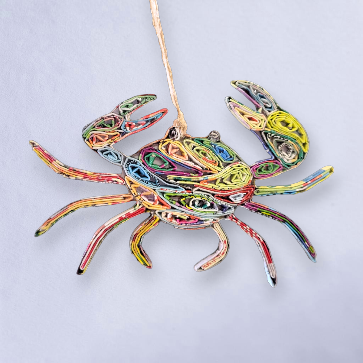 Crab Ornament - Coastal - Recycled Paper
