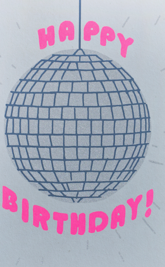 Birthday Disco Ball Card