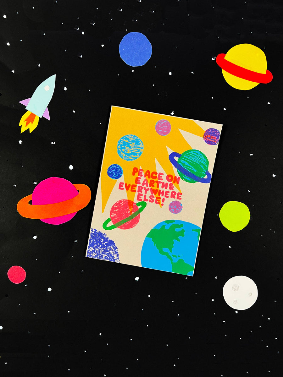 Peace Space Greeting Card