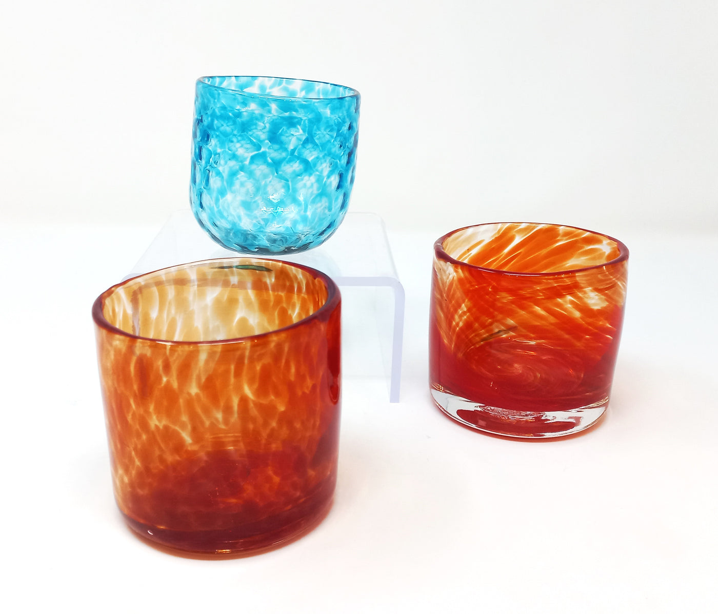 Assorted Glass Cups by Hilltop Artists