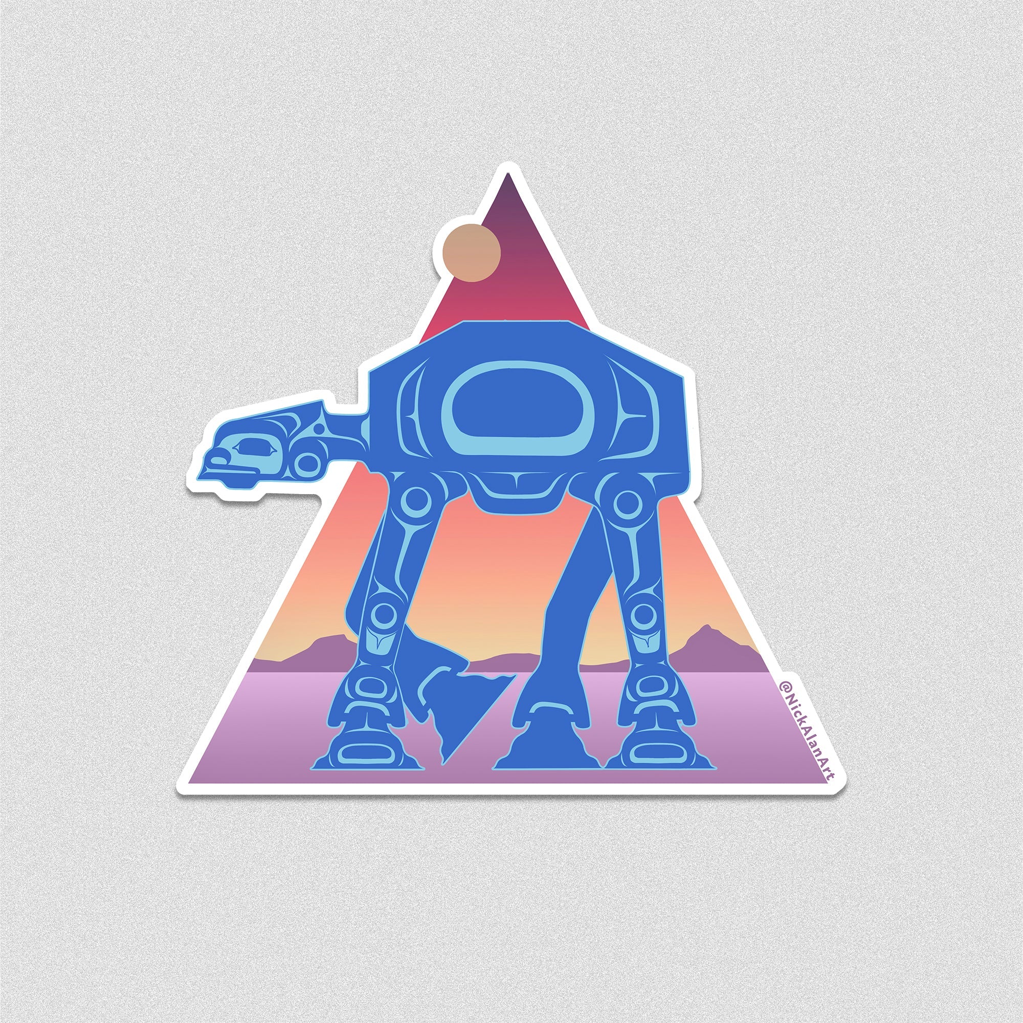 AT-AT Sticker by Nick Alan Art