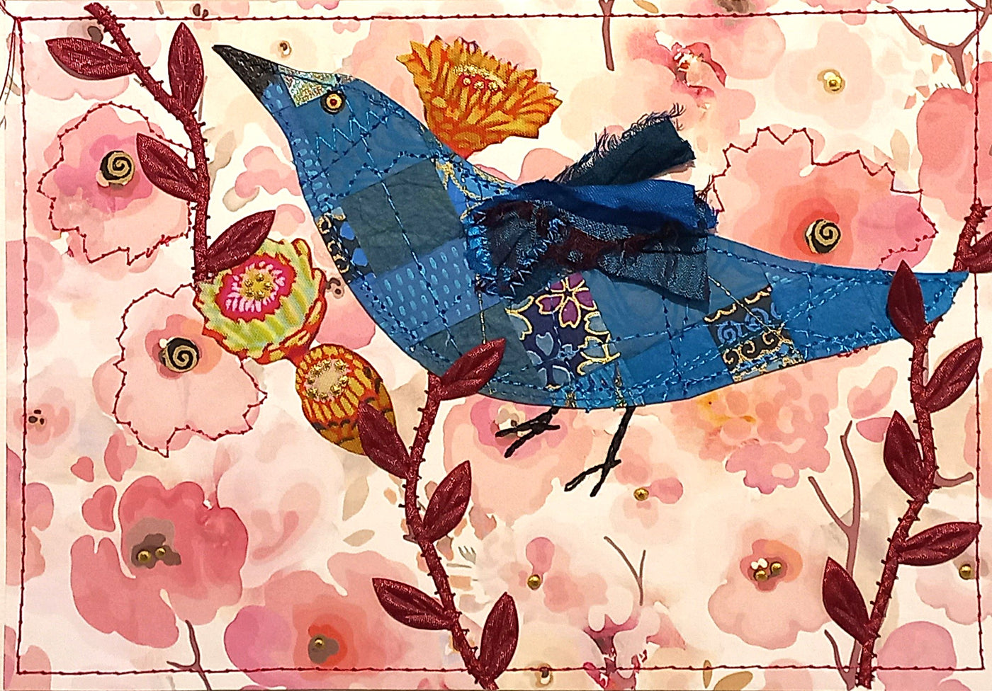 Large Hand Stitched Cards by RedThread Textile