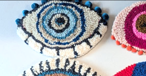 Tufted Evil Eyes by Trisha Gilmore