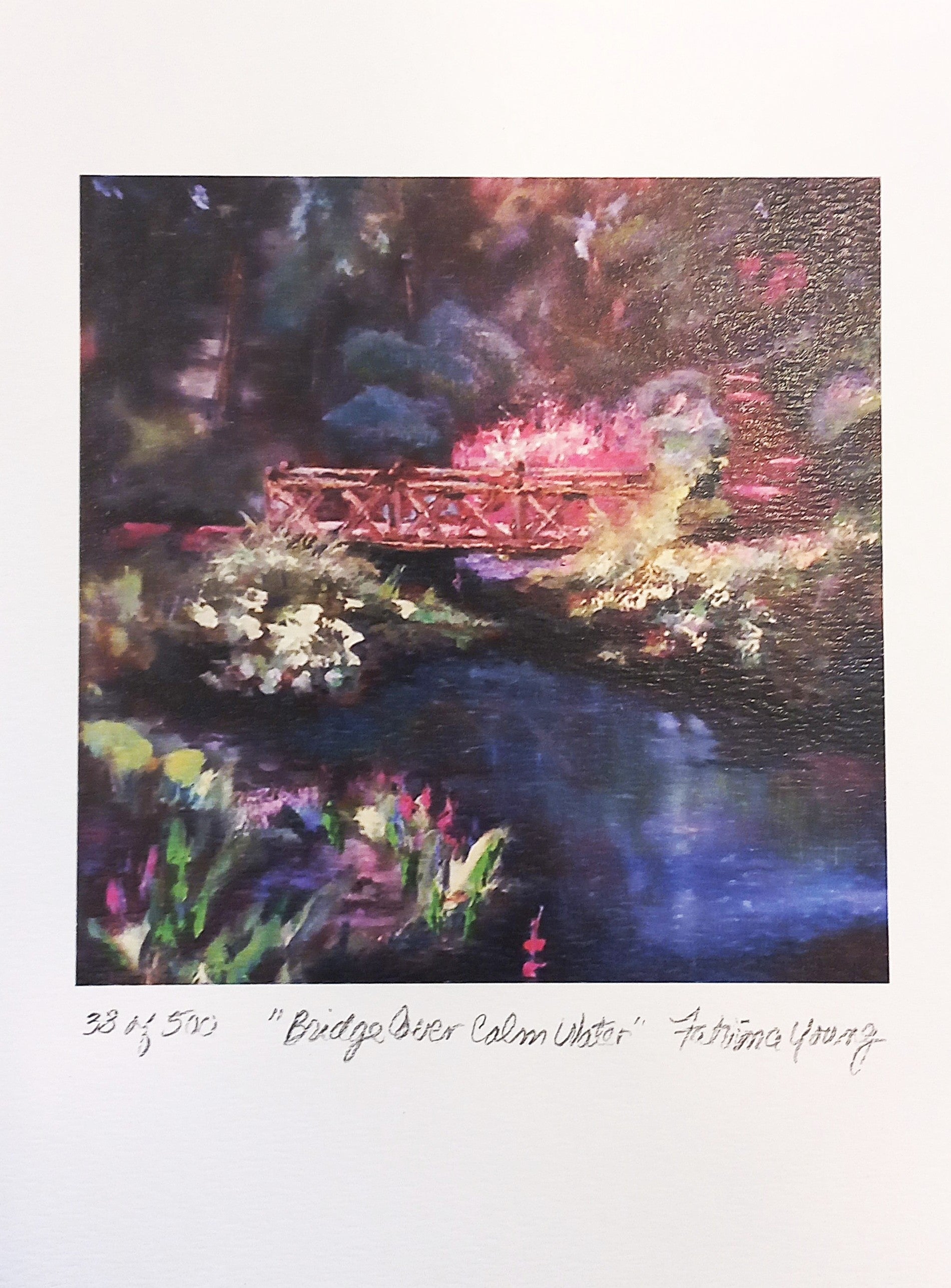 Bridge Over Calm Water 9x6 Print by Fatima Young