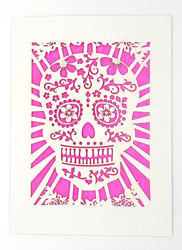 Pink Sugar Skull Greeting Card