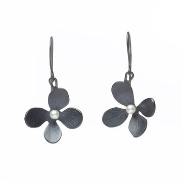 Small Flower Dangle Earrings by Carolina Andersson