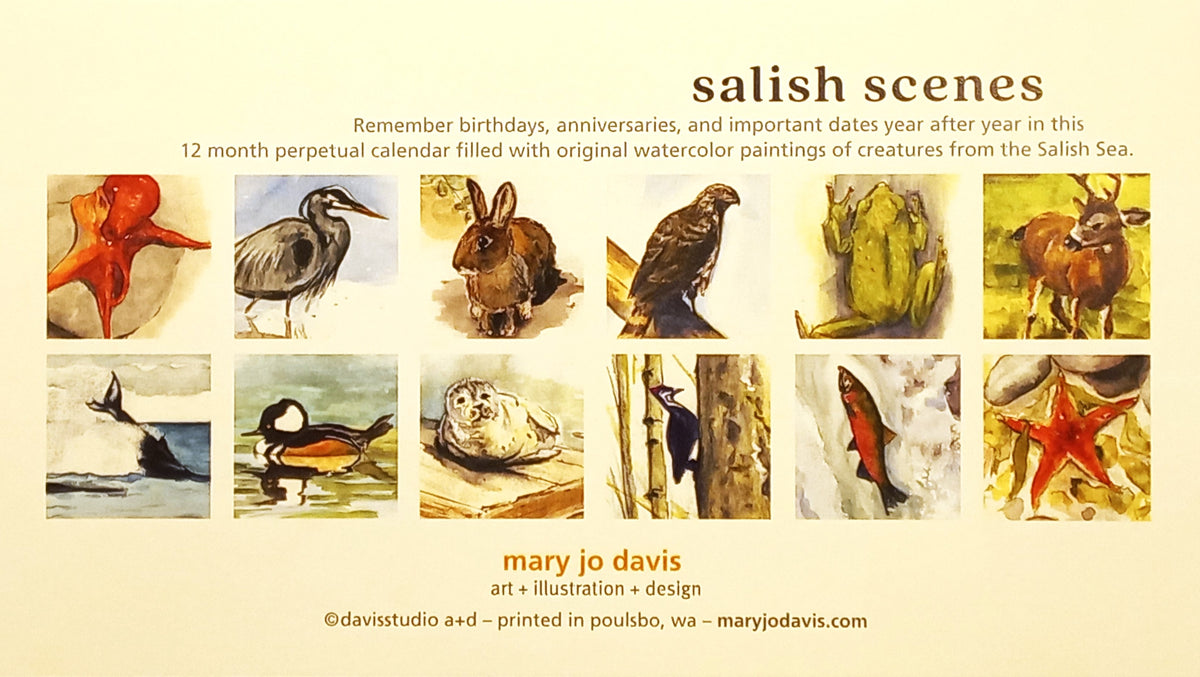 Salish Scenes Perpetual Calendar