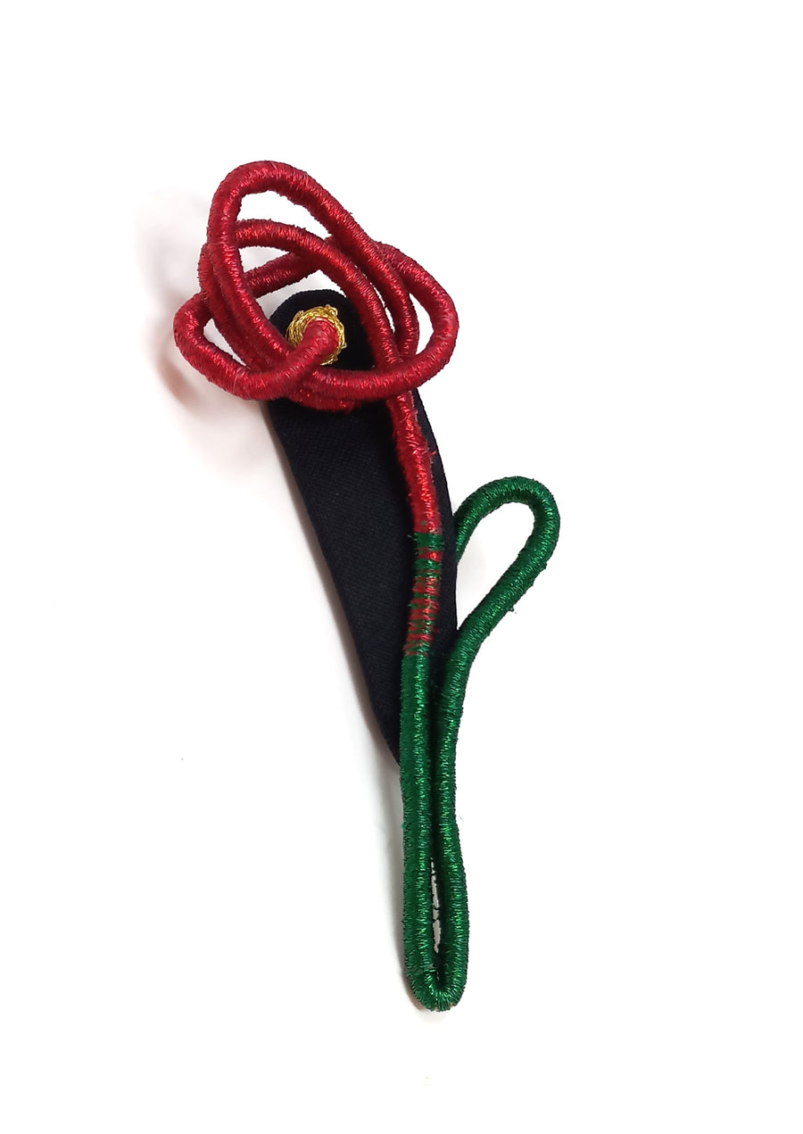 Large Christmas Rose Wire Pin #1 by Bella Kim